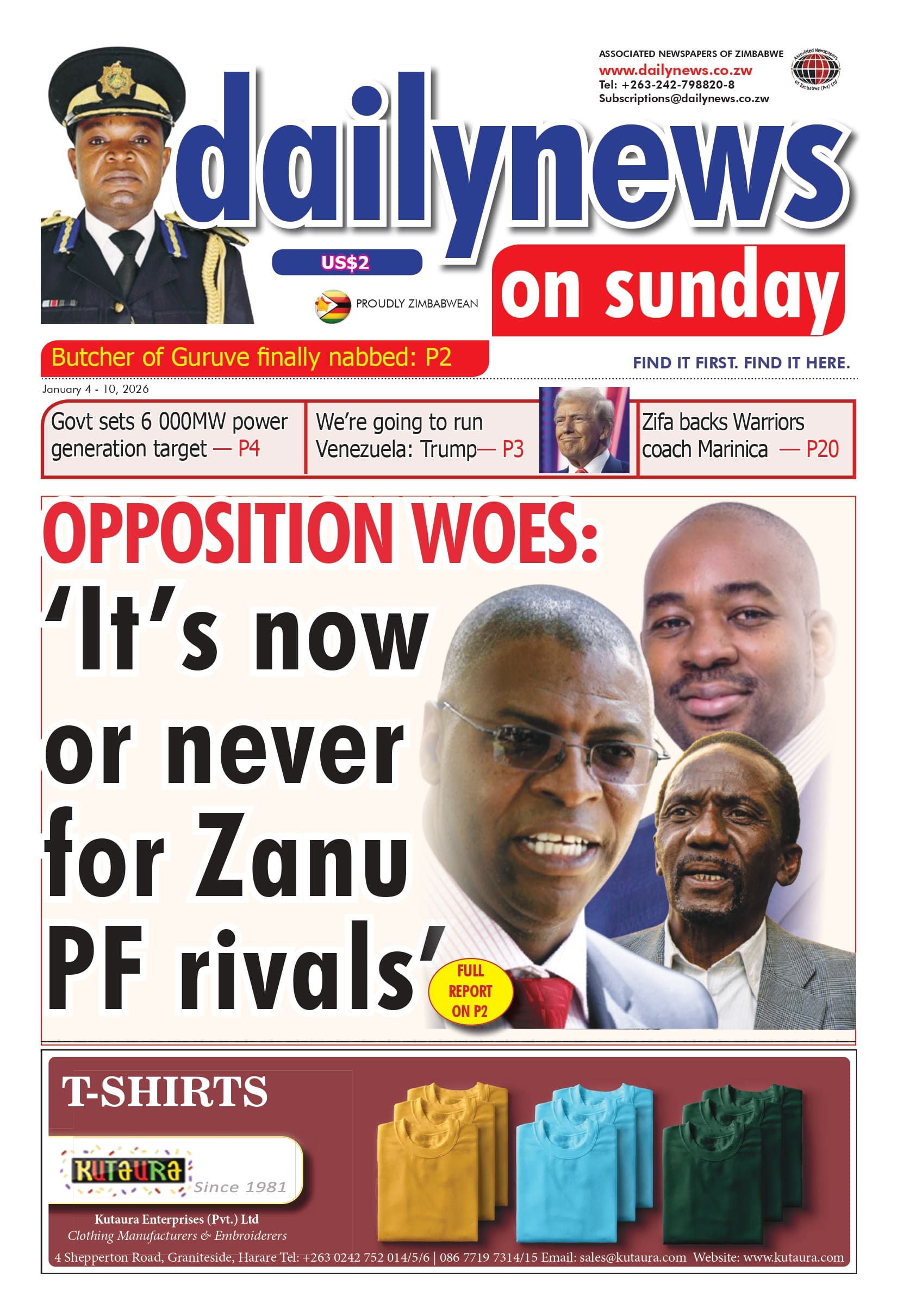 Sunday 4 January 2026